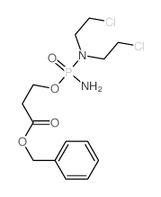 Propanoic acid,3-[[amino[bis(2-chloroethyl)amino]phosphinyl]oxy]-, phenylmethyl ester Structure