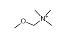 N-(methoxymethyl)trimethylammonium ion结构式