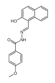 4-Methoxy-benzoic acid [1-(2-hydroxy-naphthalen-1-yl)-meth-(E)-ylidene]-hydrazide结构式