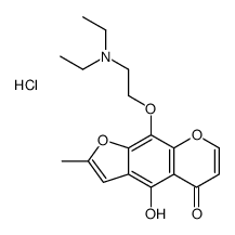 diethyl-[2-(4-hydroxy-2-methyl-5-oxofuro[3,2-g]chromen-9-yl)oxyethyl]azanium,chloride Structure