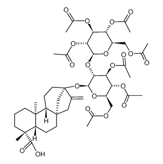 13-O-[β-D-heptaacetylsophorosyl]-ent-kauren-19-oic acid结构式