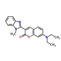 7-二乙氨基-3-(1-甲基-2-苯并咪唑基)香豆素结构式