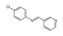 N-(4-chlorophenyl)-1-pyridin-3-ylmethanimine结构式