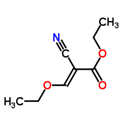 (E)-乙基-2-氰基-3-乙氧基丙烯酸结构式