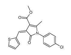 methyl 1-(4-chlorophenyl)-2-methyl-5-oxo-4-(thiophen-2-ylmethylidene)pyrrole-3-carboxylate Structure