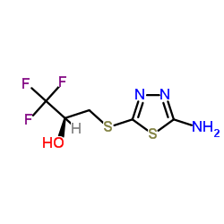(2S)-3-[(5-Amino-1,3,4-thiadiazol-2-yl)sulfanyl]-1,1,1-trifluoro-2-propanol Structure