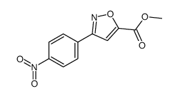 3-(4-硝基-苯基)-异噁唑-5-羧酸甲酯结构式