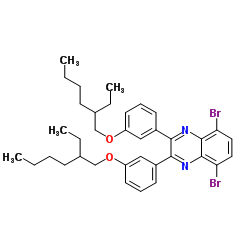 5,8-二溴-2,3-双(3-(2-乙基己氧基)苯基)喹喔啉结构式