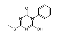 6-methylsulfanyl-3-phenyl-1H-1,3,5-triazine-2,4-dione Structure