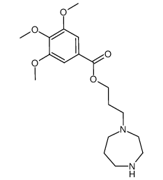 3,4,5-trimethoxy-benzoic acid 3-[1,4]diazepan-1-yl-propyl ester结构式