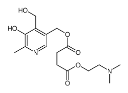 2-(dimethylamino)ethyl [5-hydroxy-4-(hydroxymethyl)-6-methylpyridin-3-yl]methyl succinate, salt with maleic acid (1:2) Structure