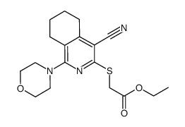 ethyl [(4-cyano-1-morpholin-4-yl-5,6,7,8-tetrahydroisoquinolin-3-yl)thio]acetate结构式