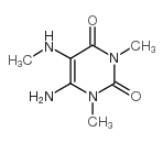 6-amino-1,3-dimethyl-5-(methylamino)pyrimidine-2,4-dione Structure