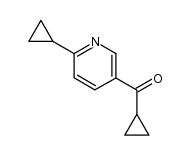 2-cyclopropyl-5-cyclopropylcarbonylpyridine结构式