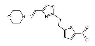 (E)-N-morpholin-4-yl-1-[2-[(E)-2-(5-nitrothiophen-2-yl)ethenyl]-1,3-thiazol-4-yl]methanimine Structure