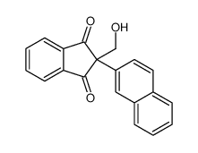 2-(hydroxymethyl)-2-naphthalen-2-ylindene-1,3-dione结构式