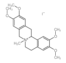 2,3,10,11-Tetramethoxy-7-methyl-5,8,13,13a-tetrahydro-6H-isoquino(3,2-a)isoquinolinium Structure