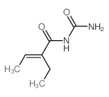 2-Butenamide,N-(aminocarbonyl)-2-ethyl- Structure