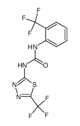 1-(2-trifluoromethyl-phenyl)-3-(5-trifluoromethyl-[1,3,4]thiadiazol-2-yl)-urea结构式