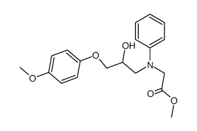 {[2-Hydroxy-3-(4-methoxy-phenoxy)-propyl]-phenyl-amino}-acetic acid methyl ester Structure