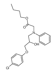 {[3-(4-Chloro-phenoxy)-2-hydroxy-propyl]-phenyl-amino}-acetic acid butyl ester结构式