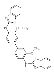 [1,1'-Biphenyl]-4,4'-diamine,N4,N4'-bis(2-benzothiazolyl)-3,3'-dimethoxy- Structure