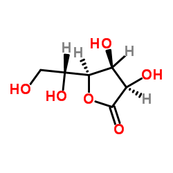 D-(-)-古洛糖酸-gamma-内酯结构式