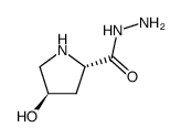 L-Proline, 4-hydroxy-, hydrazide, trans- (9CI) structure