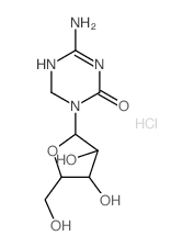 4-amino-1-[3,4-dihydroxy-5-(hydroxymethyl)oxolan-2-yl]-3,6-dihydro-1,3,5-triazin-2-one Structure