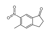 5-methyl-6-nitro-2,3-dihydroinden-1-one结构式