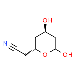 2H-Pyran-2-acetonitrile, tetrahydro-4,6-dihydroxy-, (2R,4R)- (9CI) Structure