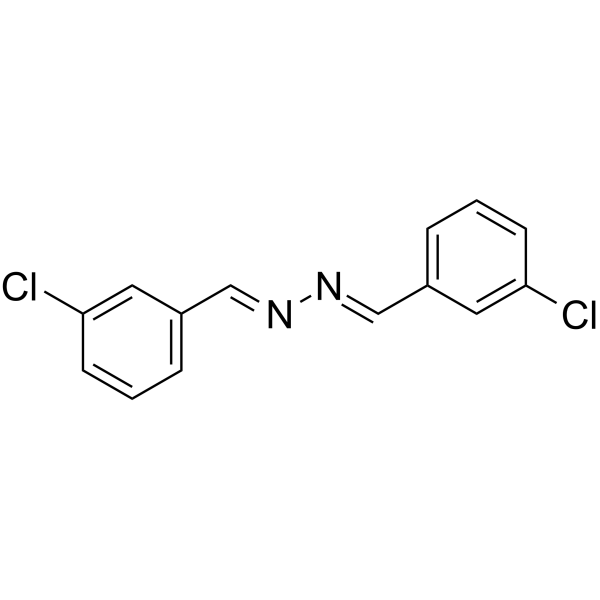 Benzaldehyde,3-chloro-, 2-[(3-chlorophenyl)methylene]hydrazone Structure