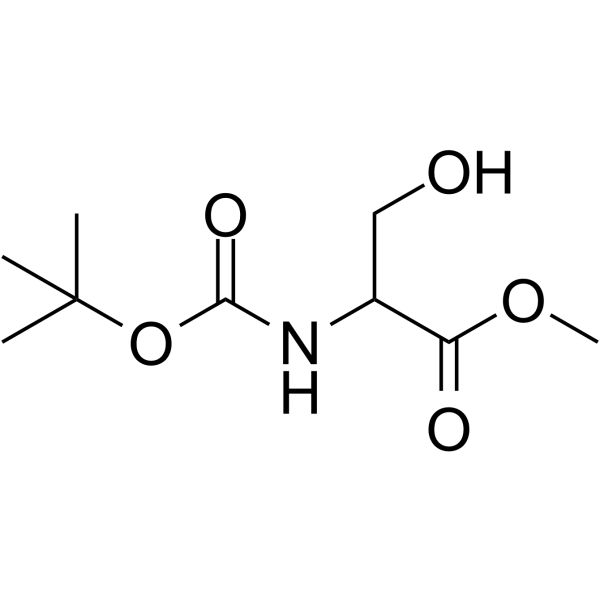 N-BOC-DL-丝氨酸甲酯结构式