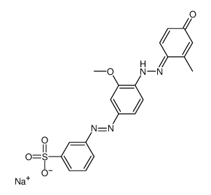 3-[[4-[(4-Hydroxy-2-methylphenyl)azo]-3-methoxyphenyl]azo]benzenesulfonic acid sodium salt结构式