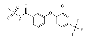 3-(2-chloro-α,α,α-trifluoro-4-tolyloxy)-N-(methylsulphonyl)benzamide结构式