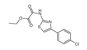 ethyl 2-[[4-(4-chlorophenyl)-1,3-thiazol-2-yl]amino]-2-oxoacetate Structure
