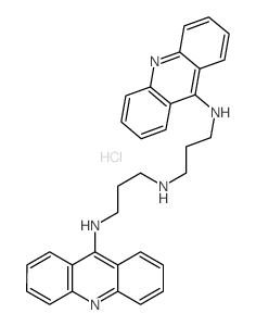 1,3-propanediamine, N-9-acridinyl-N'-(3-(9-acridinylamino)propyl)-,trihydrochloride Structure
