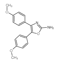 4,5-双-(4-甲氧基苯基)-噁唑-2-胺结构式