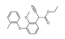 ethyl 2-cyano-2-[2-methoxy-3-(o-tolyloxy)phenyl]acetate结构式