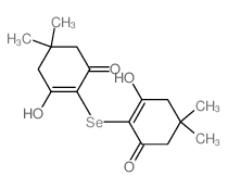 3-hydroxy-2-[(2-hydroxy-4,4-dimethyl-6-oxo-1-cyclohexenyl)selanyl]-5,5-dimethyl-cyclohex-2-en-1-one结构式