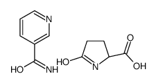 5-oxo-L-proline, compound with pyridine-3-carboxamide (1:1)结构式