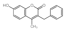 2H-1-Benzopyran-2-one,7-hydroxy-4-methyl-3-(phenylmethyl)- Structure