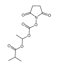 1-((((2,5-二氧代吡咯烷-1-基)氧基)羰基)氧基)异丁酸乙酯结构式