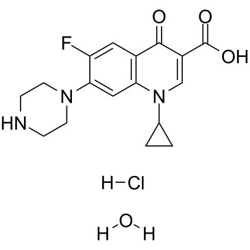 Ciprofloxacin Hydrochloride hydrate structure