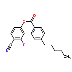 4-氰基-3-氟苯基4-n-戊基苯甲酸酯结构式
