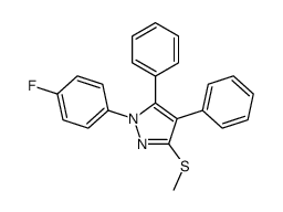 1-(4-氟苯基)-3-甲基硫代-4,5-二苯基-1H-吡唑结构式