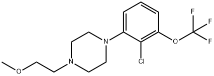 Piperazine, 1-[2-chloro-3-(trifluoromethoxy)phenyl]-4-(2-methoxyethyl)-结构式
