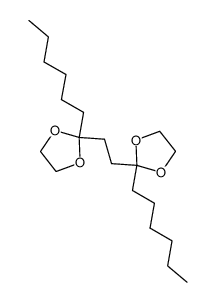 1,2-bis(2-hexyl-1,3-dioxolan-2-yl)ethane结构式