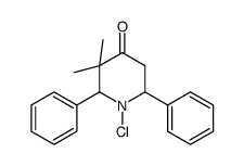 1-chloro-3,3-dimethyl-2,6-diphenylpiperidin-4-one结构式