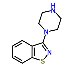 4-(1,2-苯并异噻唑-3-基)-1-哌嗪结构式